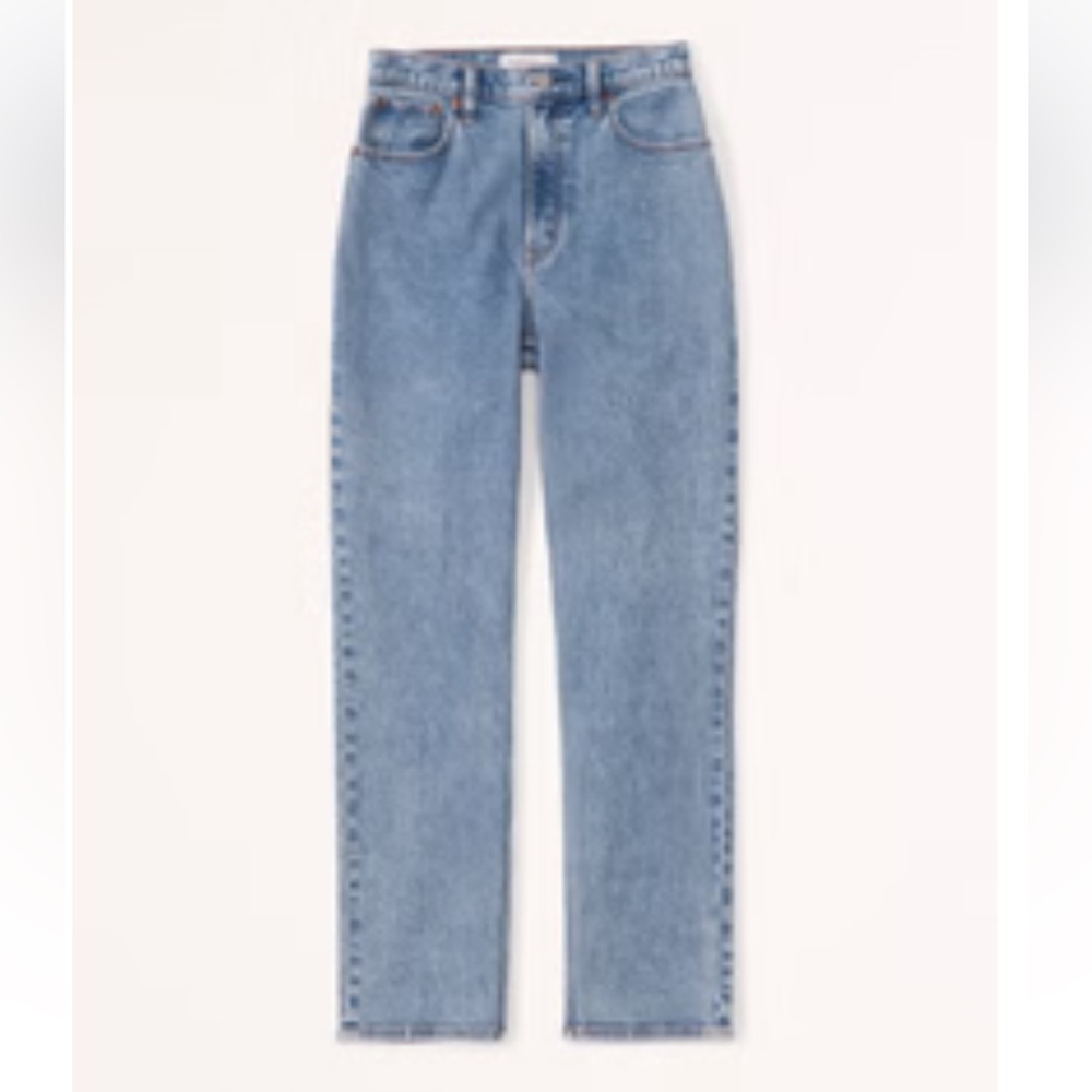 Abercrombie & Fitch Curve Love Ultra High Rise 90s Straight Jean